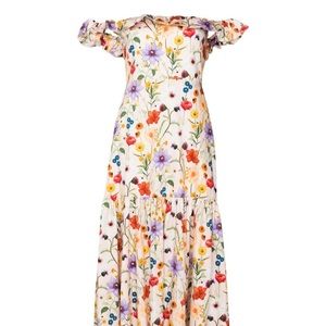 Farrah off-shoulder floral-print dress